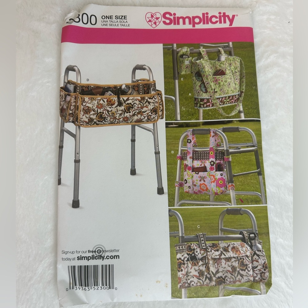 Simplicity accessible tote bag sewing pattern